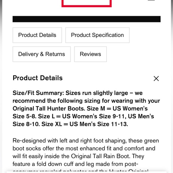 Hunter Shearling Shoe Inserts Size L and 3 Hunter Socks Red Black White Sz 9 10 - Picture 7 of 11